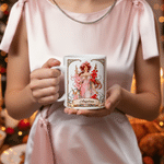 Personalized Anthropomorphic Birth Flower 11 oz 15 oz Ceramic Coffee Mug with Name and Coaster Daily Use Birthday Gift for Girls Friends