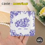 Personalized Long-Tailed Couple Marsupilami Blue Flower Ceramic Trinket Jewelry Dish with Name Birthday Gift for Her | Callie × Marsupilami®