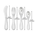 Personalized Engraved Jungle Animal Stainless Steel Cutlery Set with Name Daily Use Christmas Birthday Gift for Kids