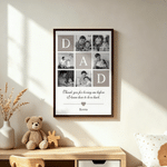 Personalised Photo Canvas Prints with Name Warm Minimalist Wall Displays Ship from USA Father's Day Birthday Gift for Dad Family