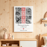 Personalised Photo Canvas Prints with Name Warm Minimalist Wall Displays Ship from USA Father's Day Birthday Gift for Dad Family