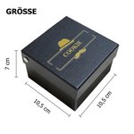 Personalisierte Streifen Foto Patch Krawatte mit Namen und Geschenkbox Herren Accessoire Hochzeit Jahrestag Business Geschenk für Ehemann Papa