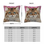 Personalized Oil Painting Style Pet Photo Soft Throw Pillow Cover with Name Birthday Gift for Pet Owners Lovers