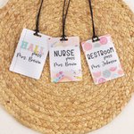 Personalized Colorful School Doodle Acrylic Hall Pass Lanyard with Text Classroom Supplies Back to School Gift for Teachers