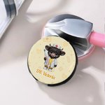 Personalized Cute Highland Cow Stethoscope ID Tag with Text Nurse Week Appreciation Gift for Medical Staff