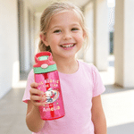 Personalized The Rookie Of The Year Animal Basketball 16 oz Water Bottle with Straw and Name Daily Use  Birthday Back to School Gift for Kid Boy Girl