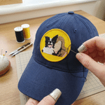 Personalised Embroidered Dog Cat Pet Family Photo Iron-On Patch Label Daily Use Father's Mother's Day Birthday Gift for Pet Owner Father Family