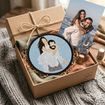 Personalised Embroidered Dog Cat Pet Family Photo Iron-On Patch Label Daily Use Father's Mother's Day Birthday Gift for Pet Owner Father Family