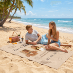 Personalised Newlyweds Childhood Photo Quick Dry Oversized Beach Towel with Name Summer Beach Wedding Party Gift for Engagement Couple