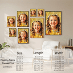 Personalized Modern Oil Painting Style Photo Framed Canvas Prints with Name Home Decor Ship from USA Housewarming Anniversary Gift for Family Friends