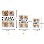 Gepersonaliseerde bouwsteenpuzzel met 4 foto's naam en tekst Vaderdag verjaardagscadeau voor papa of opa
