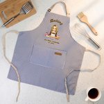 Tablier rayé réglable avec nom et poche Cadeau d'anniversaire pour les femmes qui aiment cuisiner