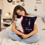 Personalized Guitar Note Soft Throw Pillow Cover with Name Home Music Studio Decor Birthday Gift for Guitar Lover Musician