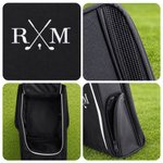 Personalized Embroidered Multi-Compartment Canvas Golf Shoe Bag with Text Sports Accessories Golf Club Father's Day Gift for Golf Lover