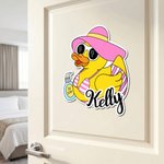 Personalised Cute Cruise Duck Door Magnet with Name Home Decor Birthday Summer Travel Holiday Gift for Family Friends