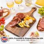Personalized Engraved Photo Design Wood Charcuterie Cutting Board with Handle and Name Home Decor Ship from USA Birthday Wedding Gift for Family