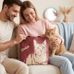 Personalised Pet Photo Portrait Large Capacity Tote Bag with Name and Pocket Travel Birthday Gift for Woman Pet Lover