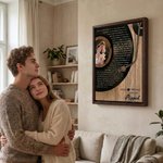 Personalised Vinyl Record Song Lyrics Print Photo Giclee Canvas Prints Home Decor Anniversary Wedding Gift for Newlyweds Couple