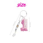Henkilökohtainen Monivärinen Baletti Pose Dance Bag Tag nimi ja helmiä Kilpailu Accessory Dance Recital Syntymäpäivä Party lahja Ballet Lovers Tytöt