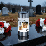 Personalized Pet Photo Solar Garden Light with Name and Text Garden Decoration Memorial Sympathy Gift for Loss of Pet