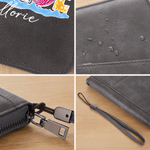 Personalized Life Is Better On A Cruise Portable PU Leather Passport Holder Wallet with Name Travel Essential Birthday Gift for Friend