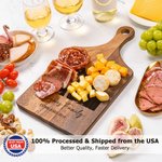 Personalized Engraved Photo Text Wooden Bamboo Reversible Cutting Board with Date and Grip Ship from USA Housewarming Anniversary Gift for Family