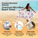 Serviette de plage surdimensionnée à séchage rapide avec nom Créatures de l'océan requin Accessoires de plage pour les vacances d'été Cadeau d'anniversaire pour les enfants