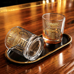 Personalized Fishing Theme Design 10 oz Rock Whisky Glass with 1-12 Names and Title Father's Day Birthday Gift for Father Fishing Enthusiast
