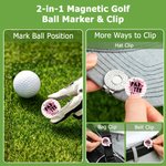 Personalised Let's Par Tee Golf Ball Marker Magnetic Hat Clip with Name Daily Use Game Day Birthday Gift for Friend Golf Player