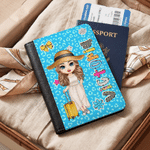 Personalized Cartoon Travel Character Passport Holder with Name Travel Accessories Birthday Gift for Travel Lovers Best Friends