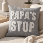 Personalised Multicolour Dad's Stop Pillow Cover with Title Home Decor Birthday Father's Day Gift for Father Friend