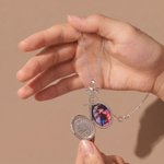Personalised Virgin Mary Photo Cross Locket Necklace with Bow Exquisite Jewellery Baptism Birthday Gift for Women Christians