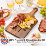 Personalized Engraved Cooking Tool Wooden Bamboo Reversible Cheese Charcuterie Cutting Board with Grip Ship from USA Wedding Gift for Family Friend