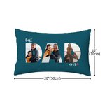 Personalisierte Best Dad Ever Photo Soft Rectangular Throw Pillow Cover Home Decor Happy Father's Day Geschenk für Vater Mann