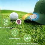 Personalised Let's Par Tee Golf Ball Marker Magnetic Hat Clip with Name Daily Use Game Day Birthday Gift for Friend Golf Player