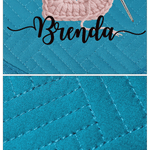 Personalised Crochet Initial Foldable Crochet Hook Organizer with Name Knitting Accessories Birthday Gift for Crochet Enthusiasts