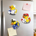 Personalised Cute Cruise Duck Door Magnet with Name Home Decor Birthday Summer Travel Holiday Gift for Family Friends