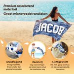 Gepersonaliseerd camouflage strandlaken met naam extra groot en sneldrogend perfect als strandfeest verjaardagscadeau voor mannen