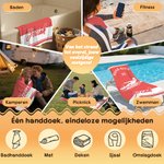 Gepersonaliseerd sneldrogend strandlaken met naam en zwemsilhouet ideaal voor training strand en reizen perfect verjaardagscadeau voor zwemliefhebbers
