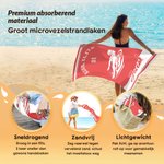 Gepersonaliseerd sneldrogend strandlaken met naam en zwemsilhouet ideaal voor training strand en reizen perfect verjaardagscadeau voor zwemliefhebbers