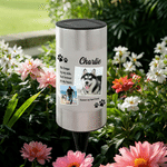 Personalized Pet Photo Solar Garden Light with Name and Text Garden Decoration Memorial Sympathy Gift for Loss of Pet
