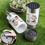Personalized Pet Photo Solar Garden Light with Name and Text Garden Decoration Memorial Sympathy Gift for Loss of Pet