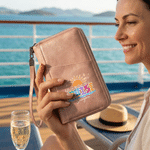 Personalized Life Is Better On A Cruise Portable PU Leather Passport Holder Wallet with Name Travel Essential Birthday Gift for Friend