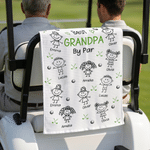 Personalisierte niedliche Stick Abbildung schnell trocken Sport Handtuch mit Namen Vatertag Geburtstag Geschenk für Golfer Golfliebhaber Väter