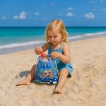 Personalizowany szybkoschnący miękki ręcznik plażowy 3D z nurkującym dzieckiem i morskimi zwierzętami z imieniem prezent dla chłopców i dziewczynek