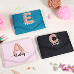 Personalised Crochet Initial Foldable Crochet Hook Organizer with Name Knitting Accessories Birthday Gift for Crochet Enthusiasts