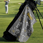 Personalisierte niedliche Stick Abbildung schnell trocken Sport Handtuch mit Namen Vatertag Geburtstag Geschenk für Golfer Golfliebhaber Väter