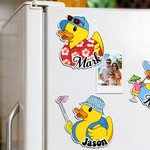 Personalised Cute Cruise Duck Door Magnet with Name Home Decor Birthday Summer Travel Holiday Gift for Family Friends
