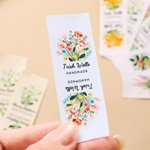 Personalised Watercolour Birth Flower 100% Cotton Sewing Label with Name and Text Birthday Gift for Knitting Lover DIY Craft Lover
