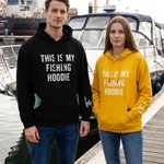 Personalised Fishing Theme Hoodie with Name Daily Wear Birthday Father's Day Gift for Dad Fishing Lover